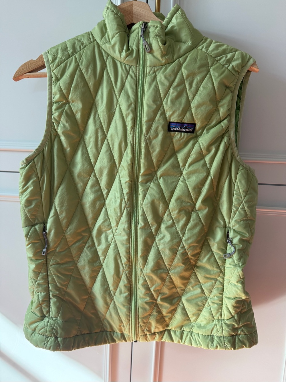 Patagonia Women’s Quilted Vest in Light Green